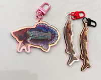 Image 8 of Long fish stickers/keychains/magnets