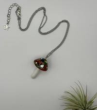 Image 1 of Tie Dye Mushroom Necklace