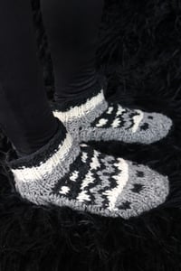 Image 2 of SHORT WOOL KNITWEAR SOCKS | ZIGZAG