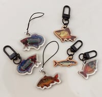 Image 1 of Fish small keychains and phone charms