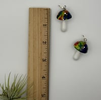 Image 2 of Tie Dye Mushroom Earrings