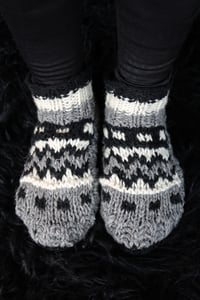 Image 1 of SHORT WOOL KNITWEAR SOCKS | ZIGZAG