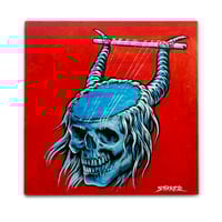 Image 1 of Skull Lyre - Acrylic Painting