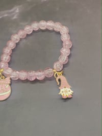 Image 11 of 3pc stacked Crystal Pink Christmas Bracelet