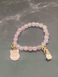 Image 10 of 3pc stacked Crystal Pink Christmas Bracelet