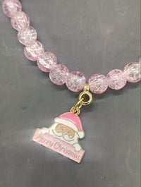 Image 14 of 3pc stacked Crystal Pink Christmas Bracelet
