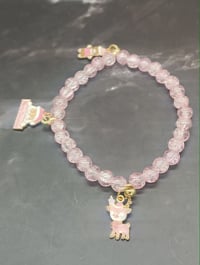 Image 12 of 3pc stacked Crystal Pink Christmas Bracelet