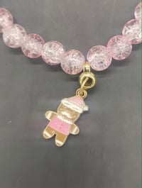 Image 13 of 3pc stacked Crystal Pink Christmas Bracelet