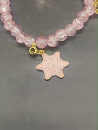 Image 3 of 3pc stacked Crystal Pink Christmas Bracelet