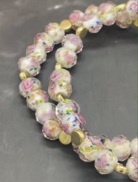 Image 2 of 2pc Rose Radiance Bead Bracelet Stack