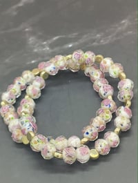 Image 3 of 2pc Rose Radiance Bead Bracelet Stack