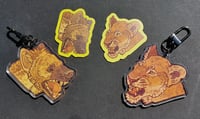 Image 1 of Lion and Hyena keychains/stickers/magnets