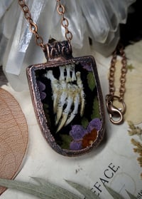 Image 5 of Turtle Claw and Floral Pendant