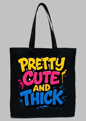 Image of THICK GIRLS ROCK  SMALL TOTE BAGS