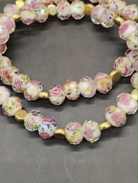 Image 5 of 2pc Rose Radiance Bead Bracelet Stack