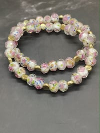 Image 1 of 2pc Rose Radiance Bead Bracelet Stack