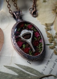 Image 5 of Piglet Vertebra and Floral Pendant