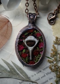 Image 3 of Piglet Vertebra and Floral Pendant