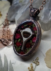 Image 2 of Piglet Vertebra and Floral Pendant