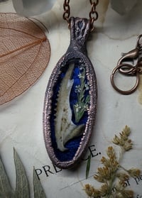 Image 1 of Dragon Jawbone and Floral Pendant