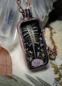 Image 1 of Frog Spine and Floral Pendant