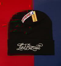 Linc Bizcuit Black Beanie Script Graphic