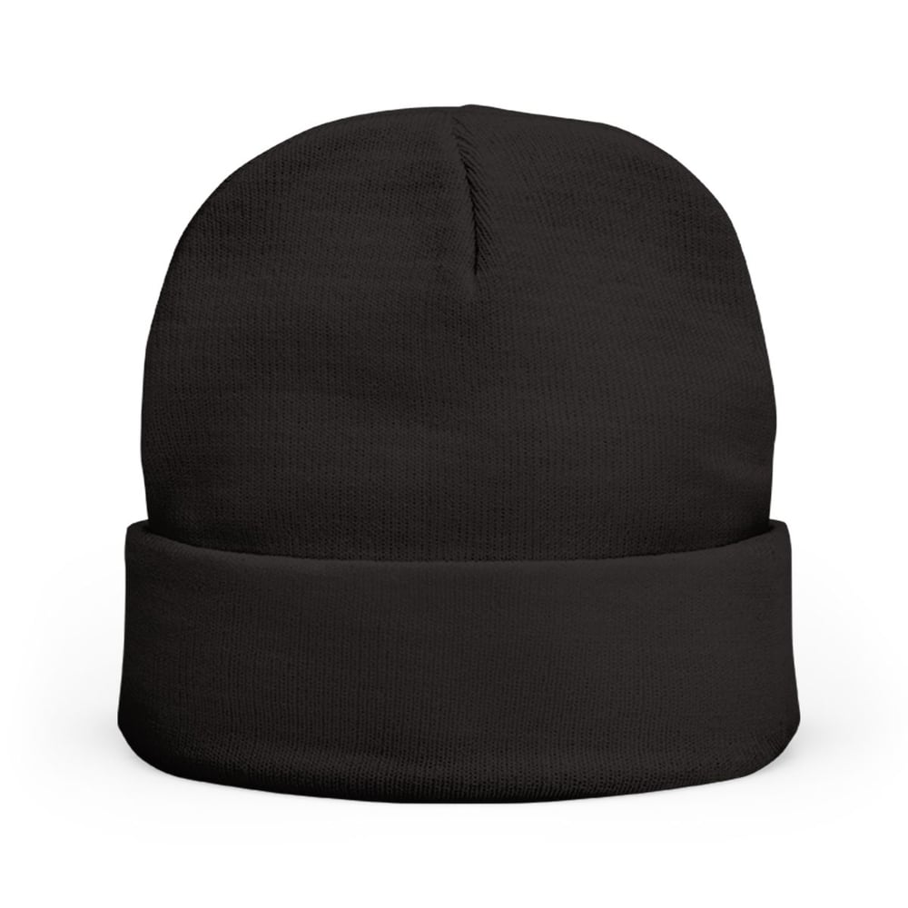 Image of Embroidered 'All Eyes On Shadows' Knit Beanie — Soft Winter Hat