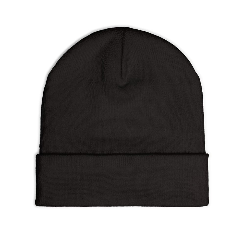 Image of Embroidered 'All Eyes On Shadows' Knit Beanie — Soft Winter Hat