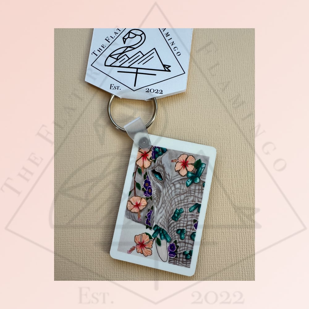 Image of Elephant and Emeralds  - Keychain