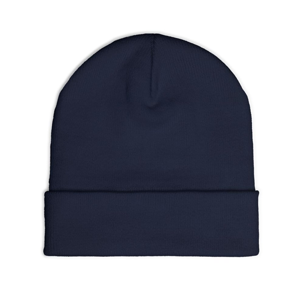 Image of Embroidered 'All Eyes On Shadows' Knit Beanie — Soft Winter Hat