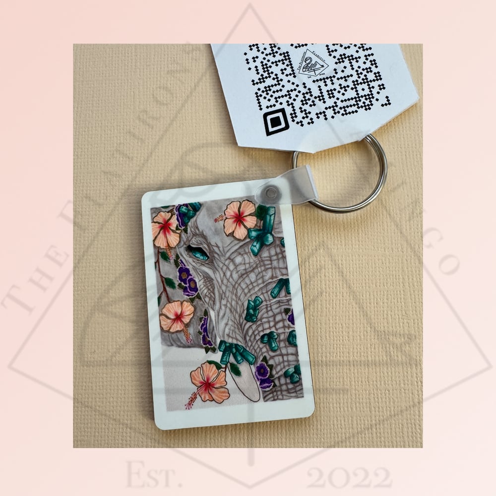 Image of Elephant and Emeralds  - Keychain