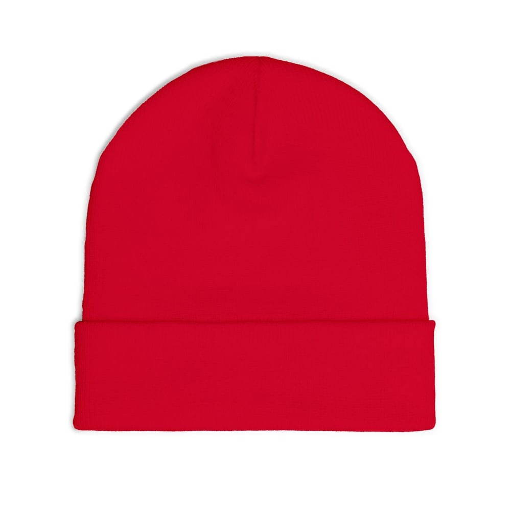 Image of Embroidered 'All Eyes On Shadows' Knit Beanie — Soft Winter Hat