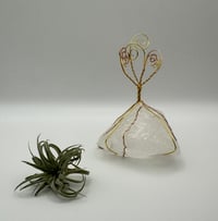 Image 2 of Simple Two Tone/Clear Quartz Air Plant on Stand
