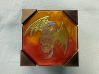 Image 2 of Resin Art Dragon Coaster Set