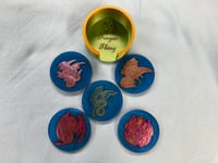 Image 3 of Resin Art Dragon Coaster Set