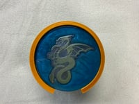 Image 4 of Resin Art Dragon Coaster Set