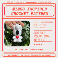 Image 1 of [Pattern] Minos ULTRAKILL Inspired Crochet Pattern | PDF Pattern