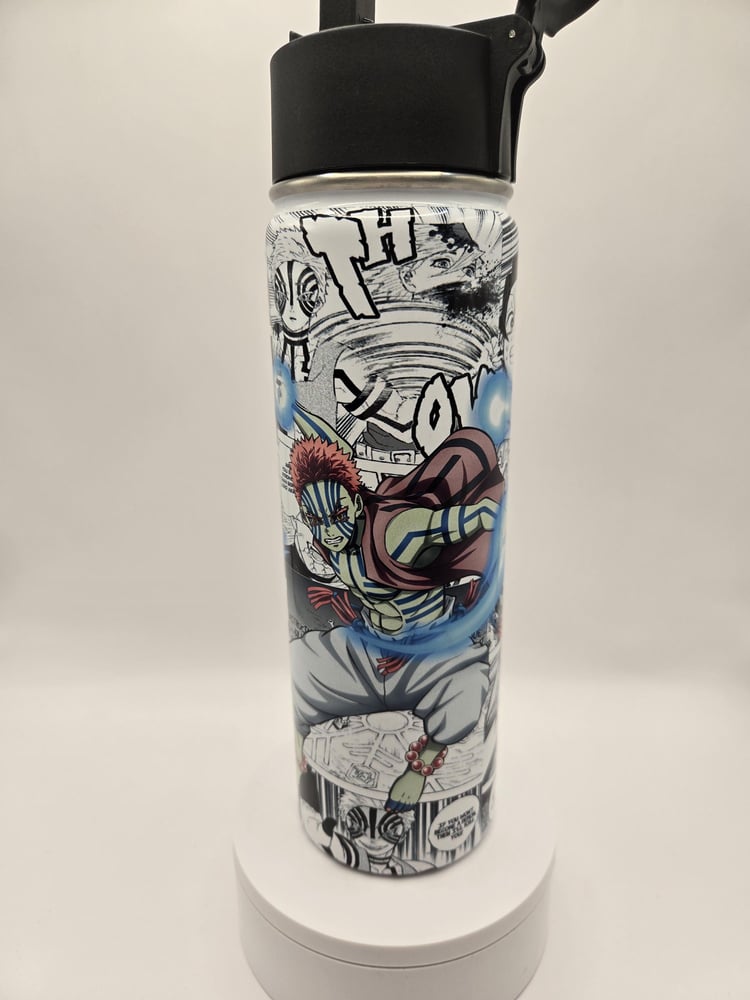 Image of Ferocious Combat Flow | Anime-Inspired Manga Panel Water Bottle