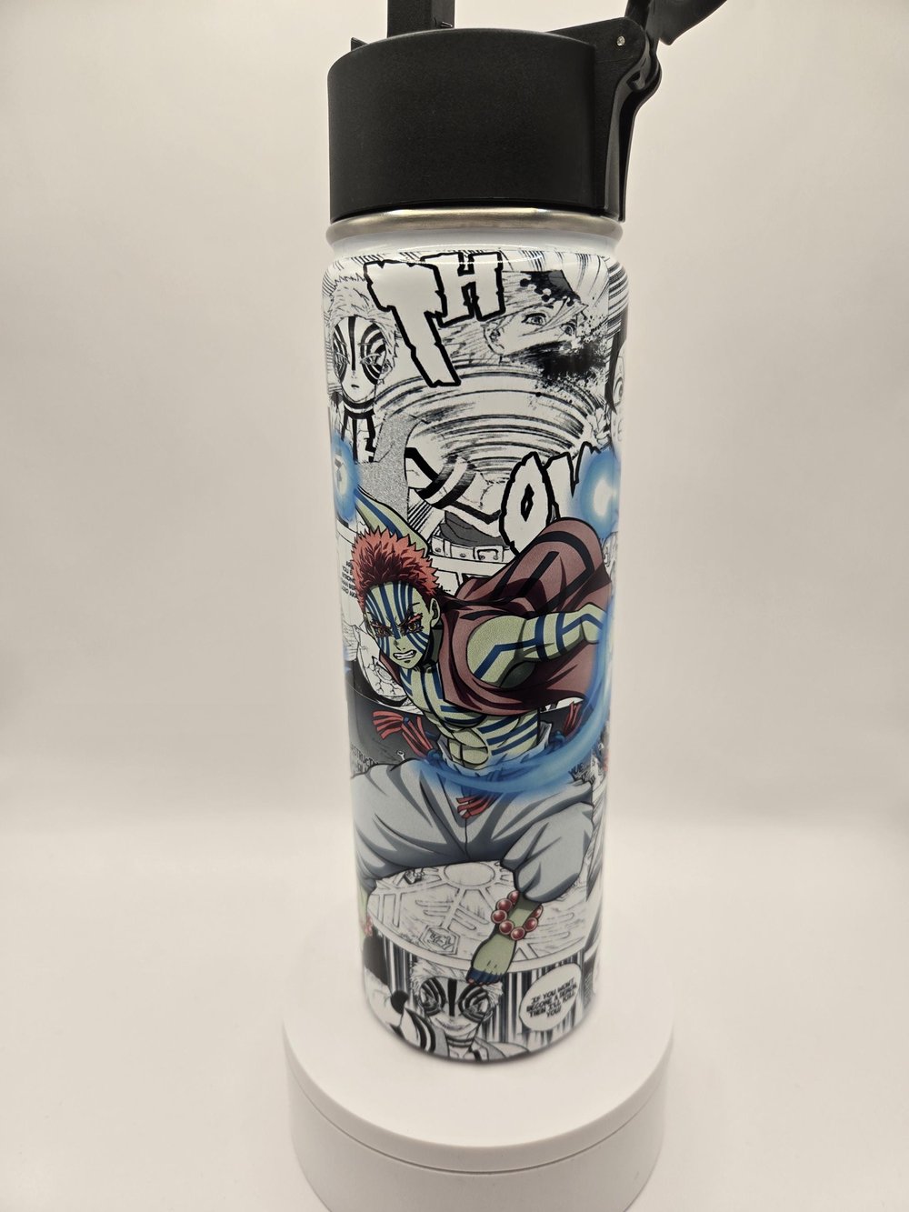 Image of Ferocious Combat Flow | Anime-Inspired Manga Panel Water Bottle