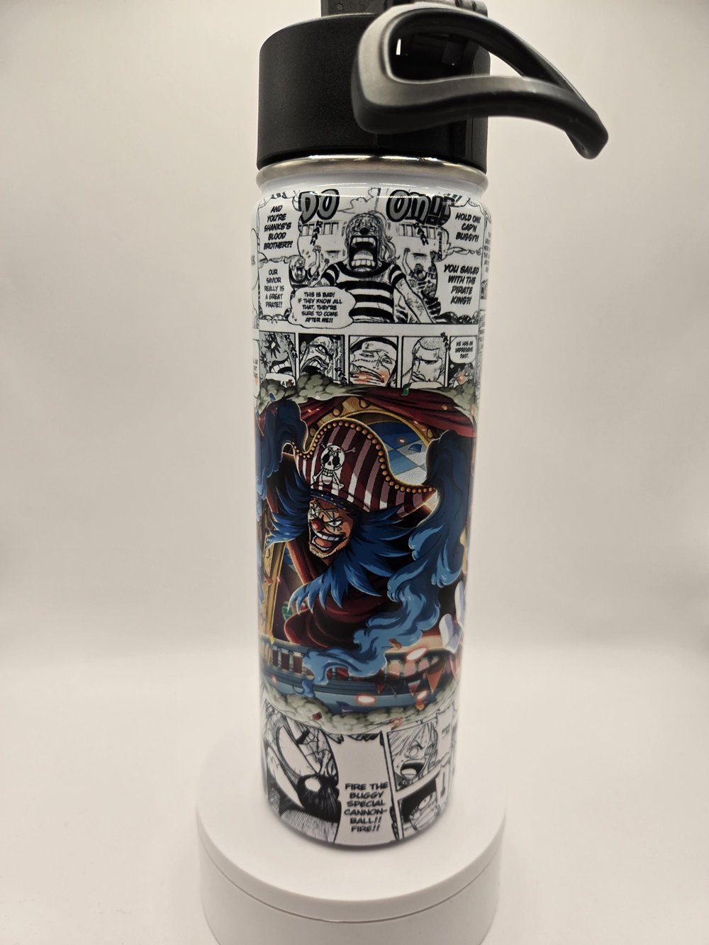 Image of 22oz Anime-Inspired Pirate Captain Water Bottle Tumbler – Fan Art