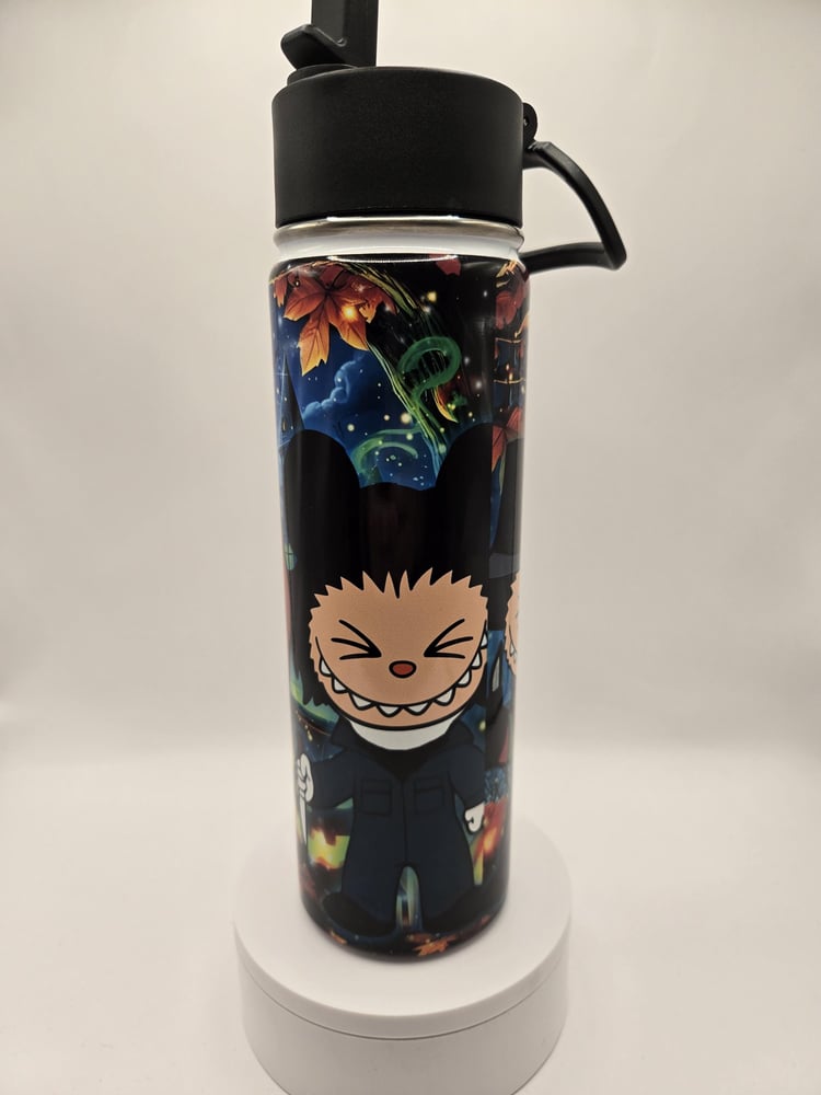 Image of Night Shift Menace | Horror-Inspired Chibi Slasher Water Bottle