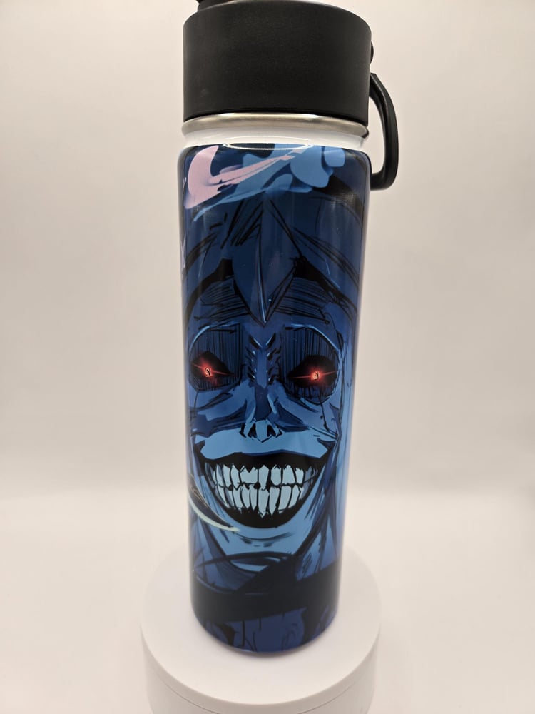Image of Dark Anime Warrior Tumbler – 22oz Stainless Steel Water Bottle