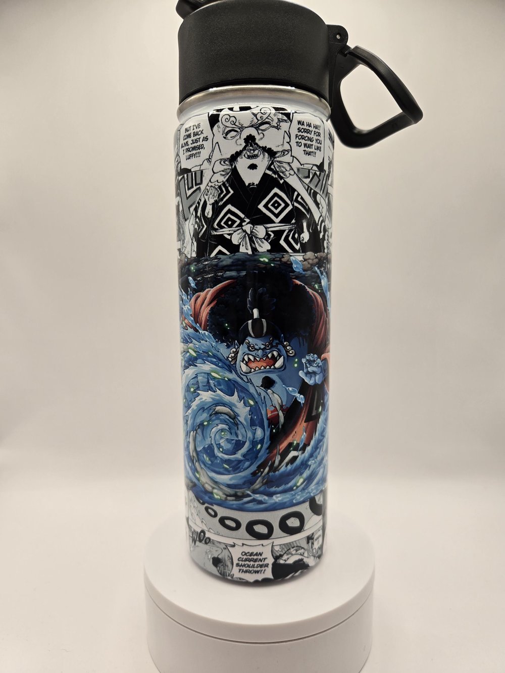 Image of Ocean Fury Resolve | Anime-Inspired Manga Panel Water Bottle