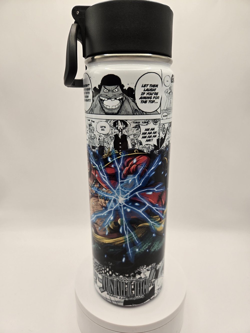 Image of Thunderbound Resolve | Anime-Inspired Manga Panel Water Bottle