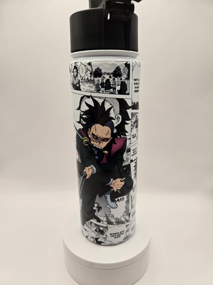 Image of Relentless Blade Energy | Anime-Inspired Manga Panel Water Bottle
