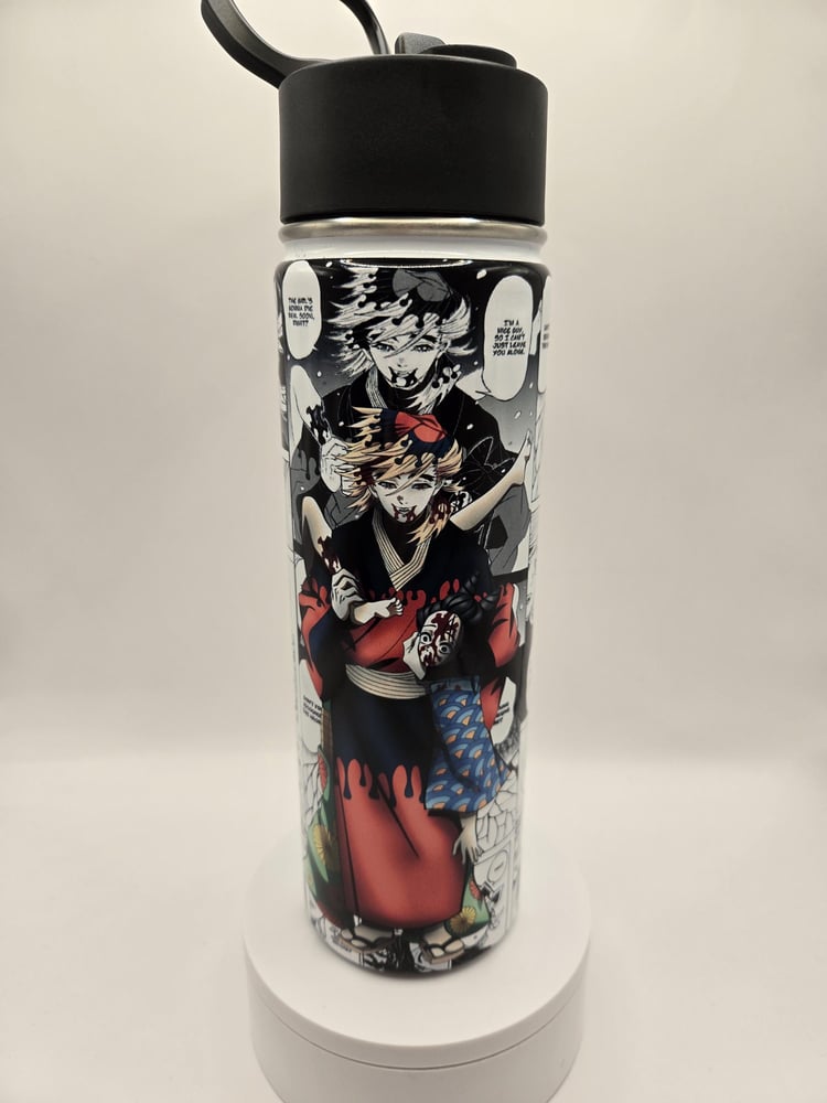 Image of Dark Manga Villain-Inspired Stainless Steel Water Bottle – Cold, Calculated, and Always in Control