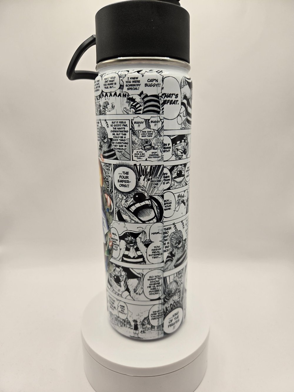 Image of 22oz Anime-Inspired Pirate Captain Water Bottle Tumbler – Fan Art