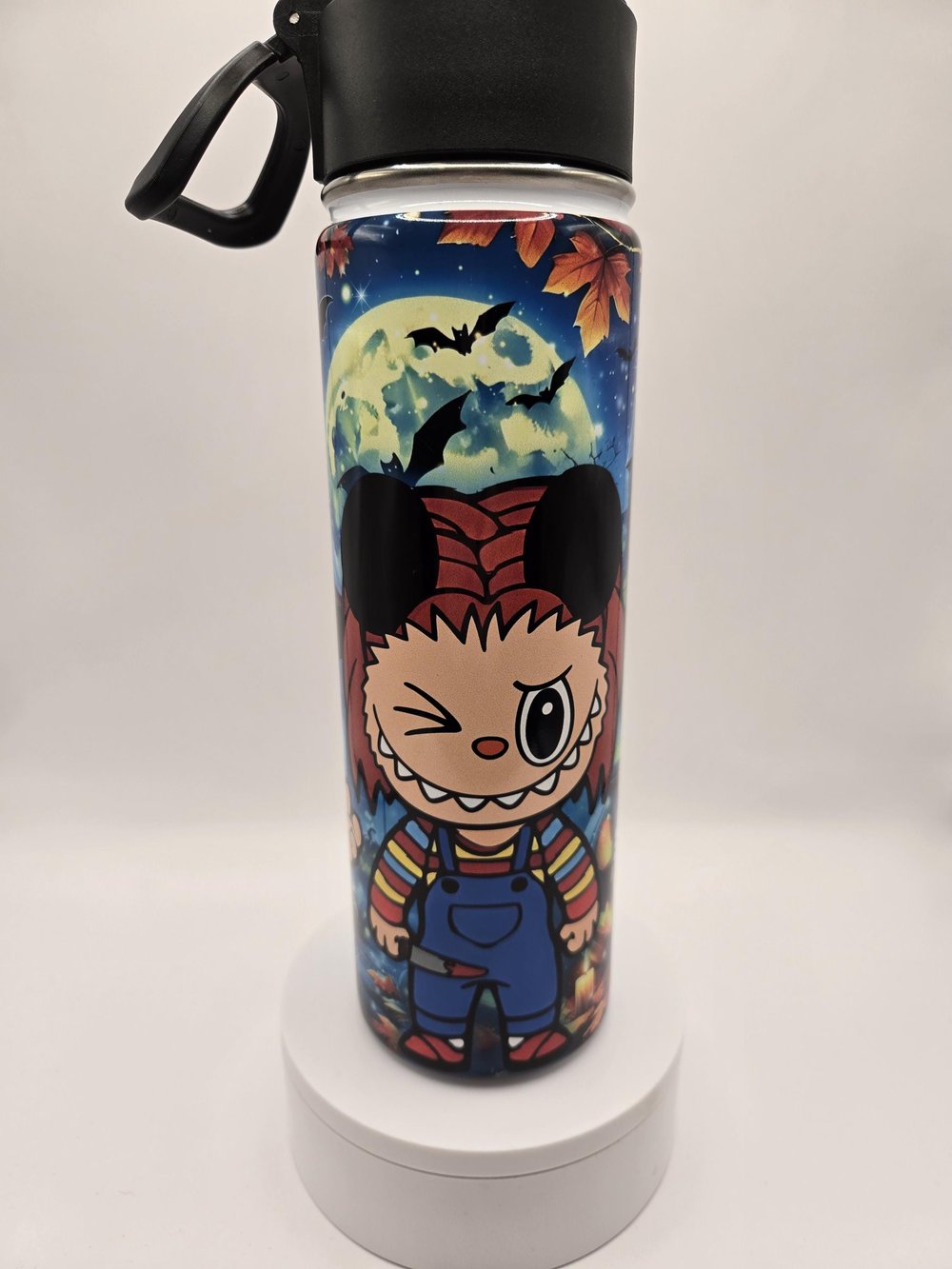 Image of Night Shift Menace | Horror-Inspired Chibi Slasher Water Bottle