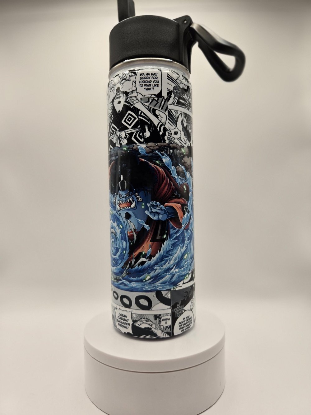 Image of Ocean Fury Resolve | Anime-Inspired Manga Panel Water Bottle