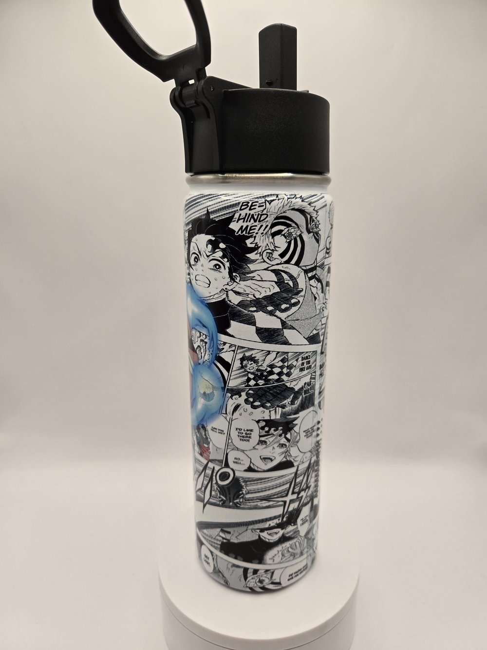 Image of Ferocious Combat Flow | Anime-Inspired Manga Panel Water Bottle